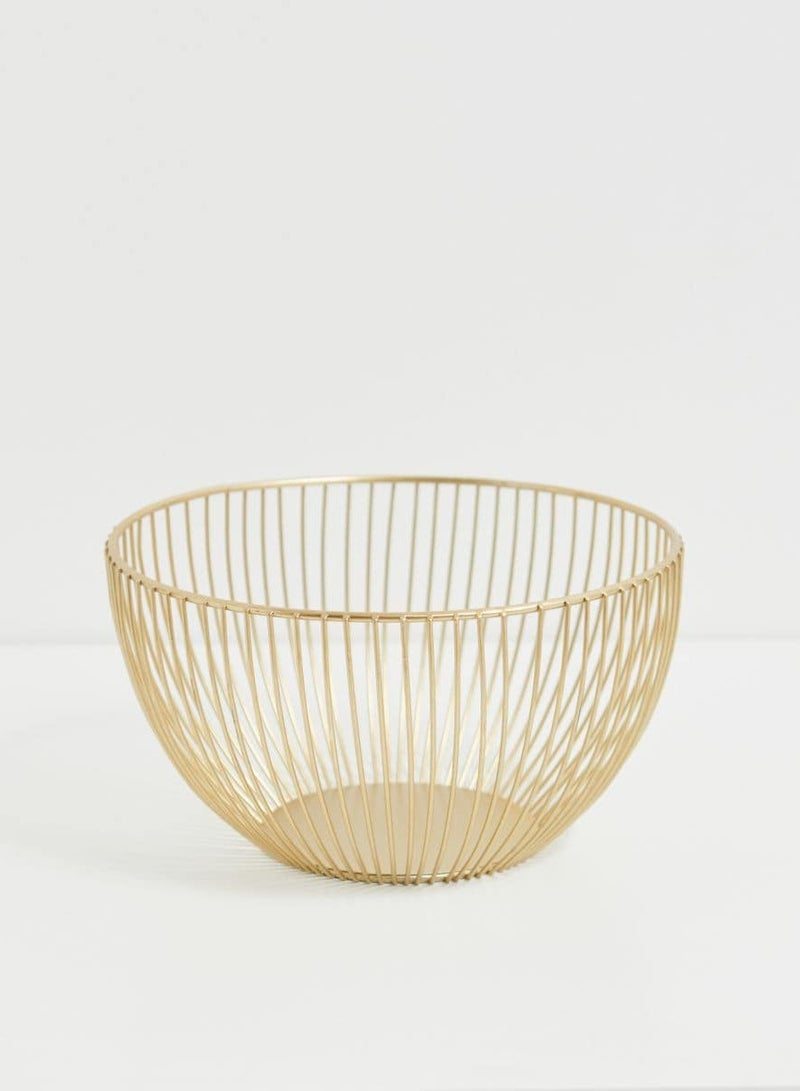 لوفت سلة فاكهة، D22XP16.8 سم، ذهبي، حديد-196307 - Image 2