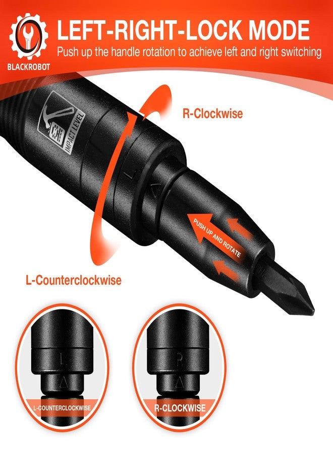 BLACKROBOT 1/2 Inch Drive Impact Screwdriver Set, CR-V, Hand Manual Reversible Impact Driver Set Extractor, 5/16 Inch Bit Adapter with S2 Steel Bits, 10PCS, Disengage Rusted Fasteners or Frozen Bolts - Image 5