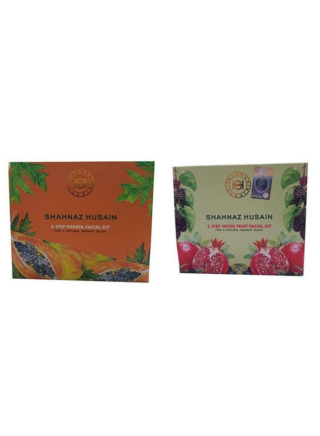 Shahnaz Husain 5 Step Facial Kit (Papaya 50Gm And Mixed Fruit 50 G) Pack Of 2 - Image 2