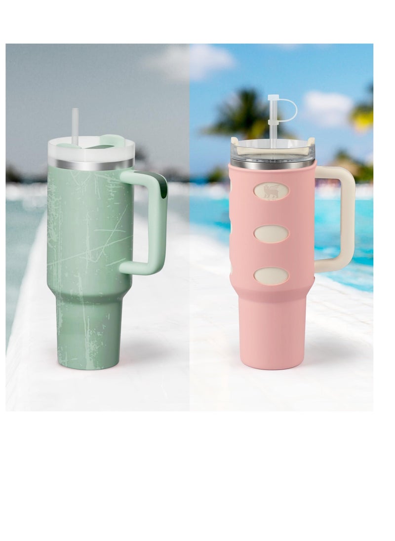 Protective Silicone Boot Set for Stanley Cup Accessories, Water Bottle Sleeve for Stanley 30/40 oz Tumbler with Handle, Protective Water Bottle Cup Bottom Bumper Cover For Stanley Boot Sleeve - Image 4