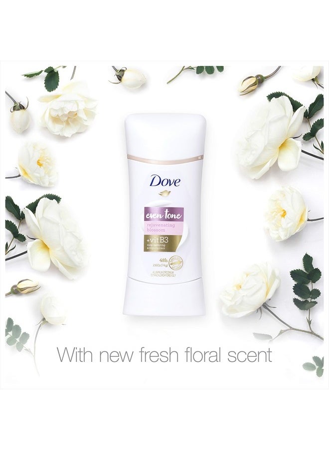 Dove - Antiperspirant Deodorant for Uneven Skin Even Tone Rejuvenating Blossom Sweat Block for All-Day Fresh Feeling, 2.6 Oz, Pack of 3 - Image 1