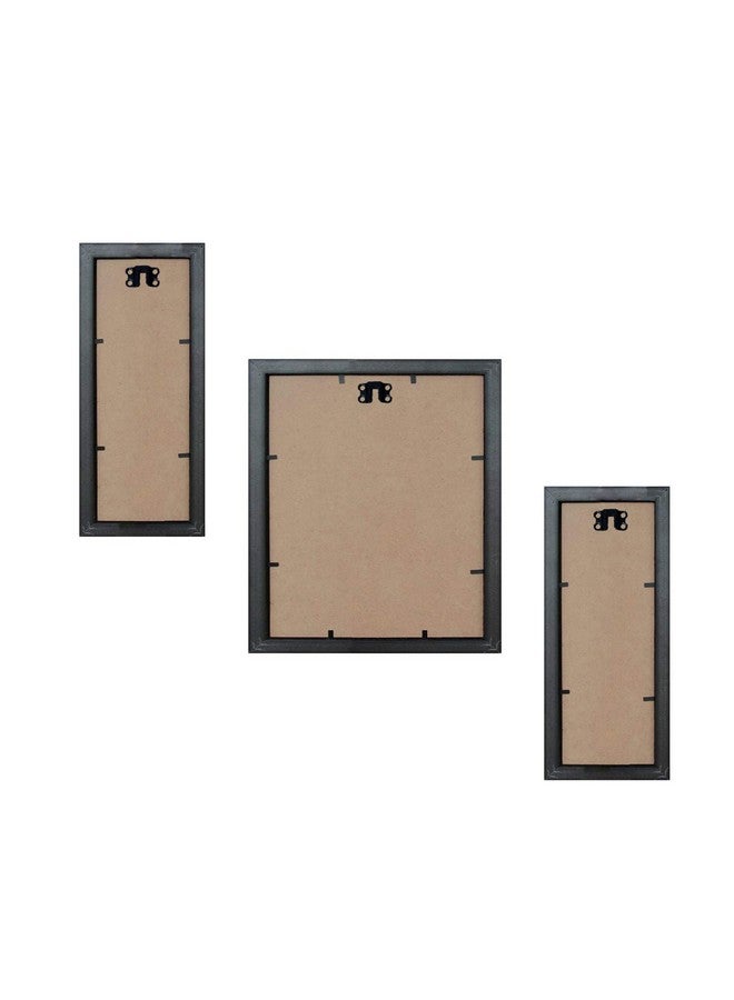 راندم لوحات تجريدية مائية مؤطرة عشوائية (RP-1926)، (6" X 14"-2، 12" X 14"-1) - Image 5