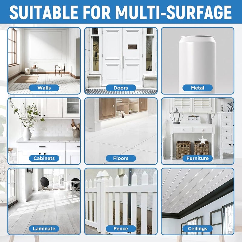 SENVEN White Multi Surface Paint Refinishing Wall, Door, Cabinets, Wood, Furniture, Appliance, Tub and Tile, Porcelain, Touch Up Paint Pen for Refrigerators, Washers, Dishwashers, Microwave Oven - Image 3
