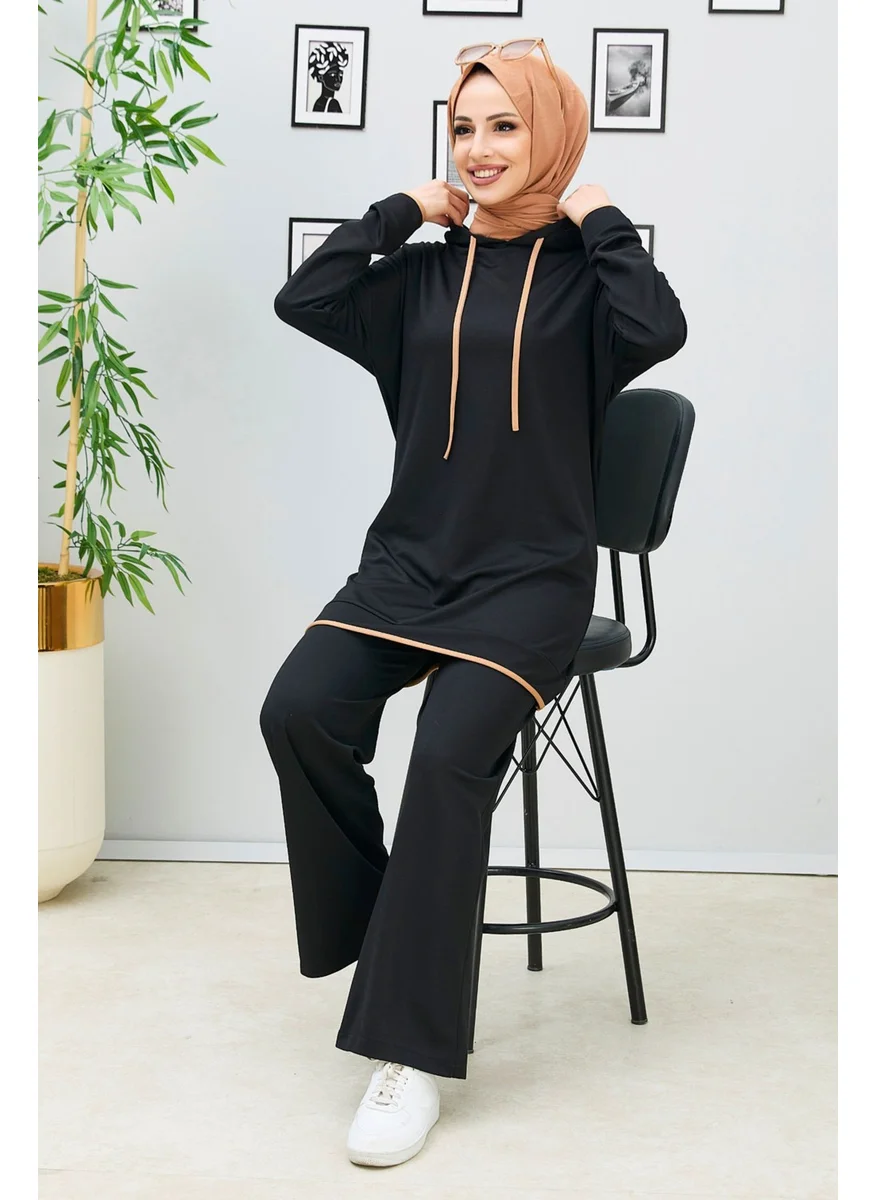 Tofisa 13027-BLACK Tunic+Pants