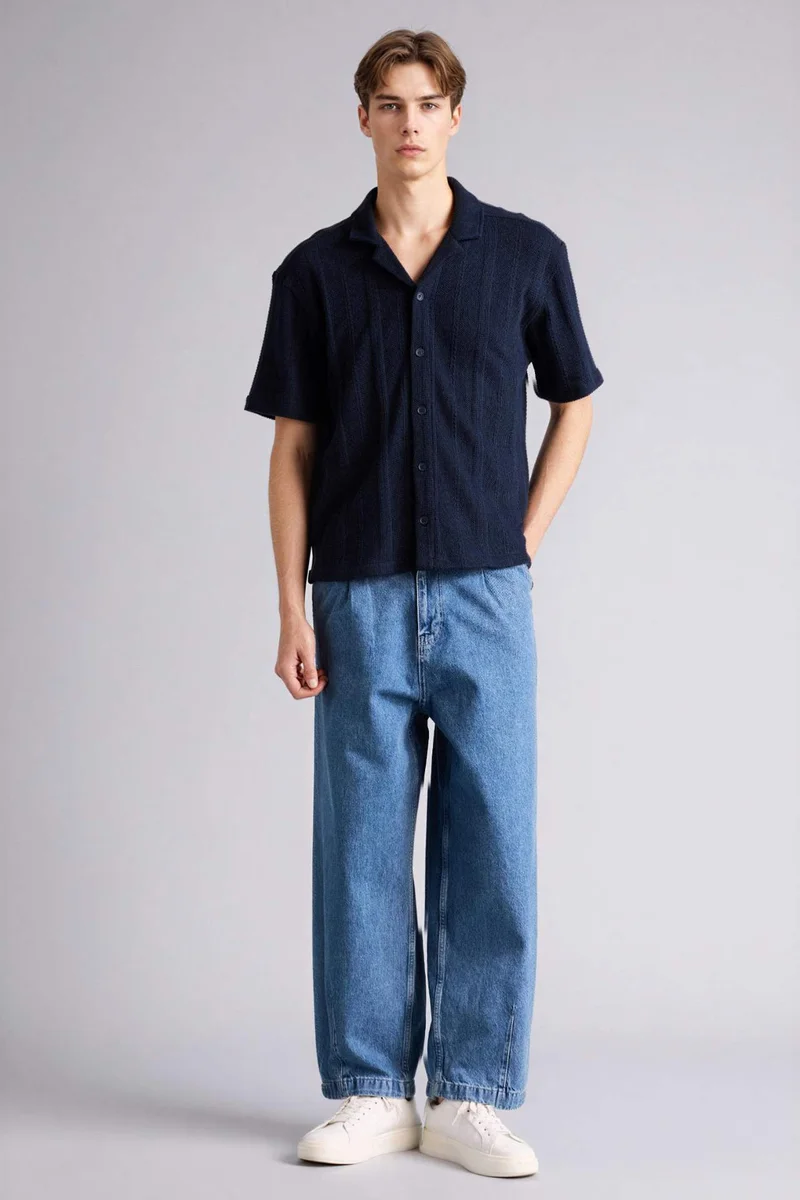 DeFacto Boxy Fit Polo Collar Short Sleeves Shirt
