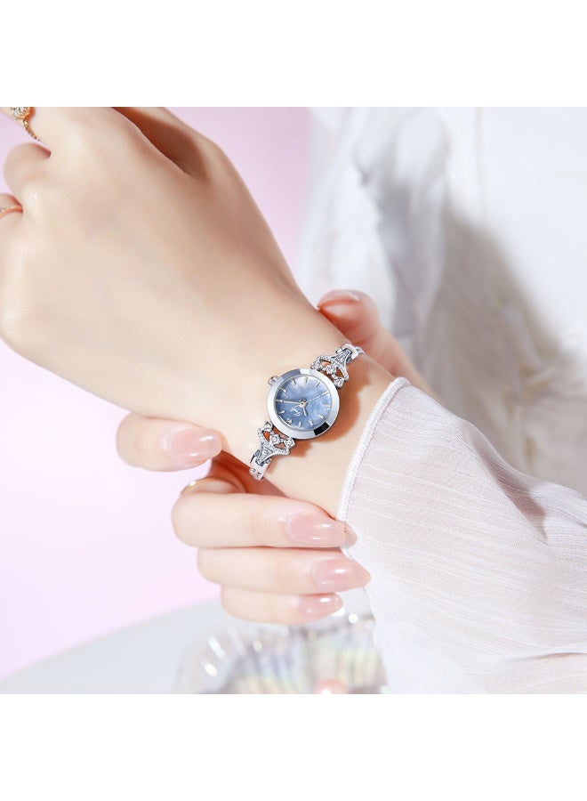 Gedi Luxury Blue Mother-of-Pearl Dial Women's Watch, Diamond-studded Bracelet Strap Quartz Watch, Elegant Ladies WristwatchGedi Luxury Blue Mother-of-Pearl Dial Women's Watch, Diamond-studded Bracelet Strap Quartz Watch, Elegant Ladies WristwatchGedi Luxury Blue Mother-of-Pearl Dial Women's Watch, Diamond-studded Bracelet Strap Quartz Watch, Elegant Ladies Wristwatch