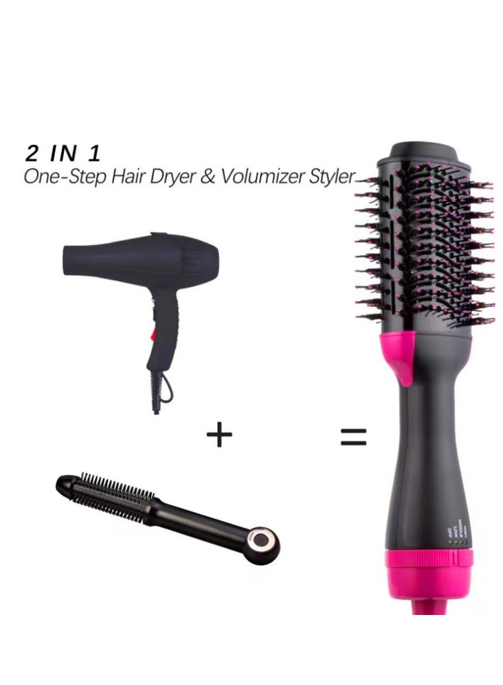 KinseiBeauty Hair Dryer Brush, 4-in-1 Hot Air Brush for Hair Styler and Frizz Control, 1200W One Step Hair Dryer with 2 Rechangeable Brushhead for Straight and Curly Hair - Image 5
