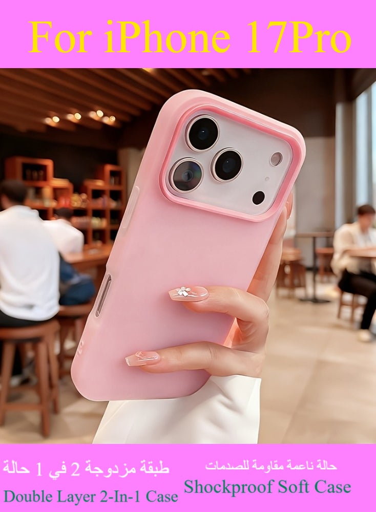 Dili Apple White iPhone CaseIPhone 17 Pro Luxury Matte Candy Color Phone Case iPhone Case Double Layer 2-In-1 Shockproof Soft Cover Gift for Woman and Man - Image 3