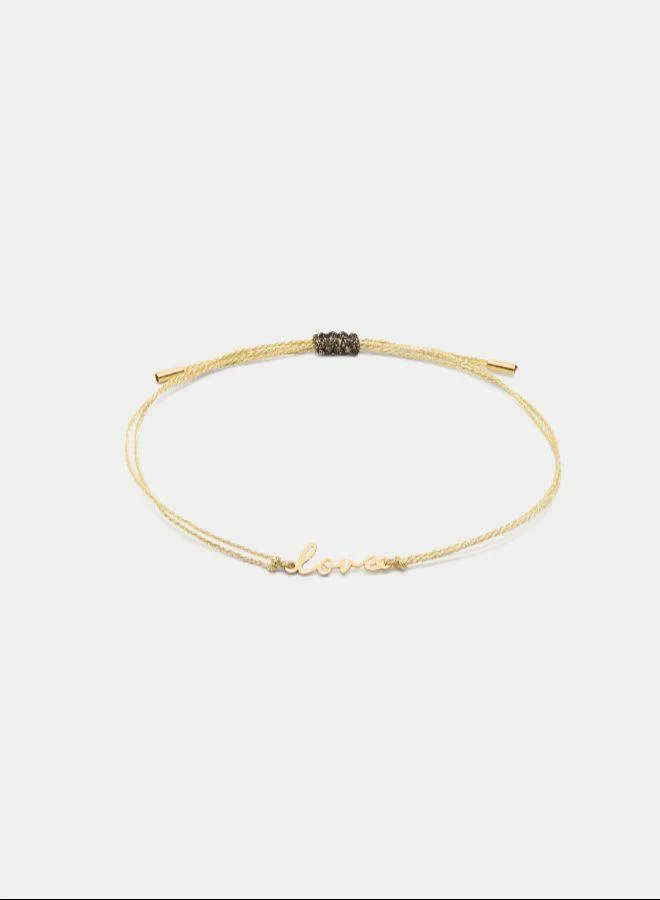 بارفوا سوار LOVE قابل للتعديل جولدن