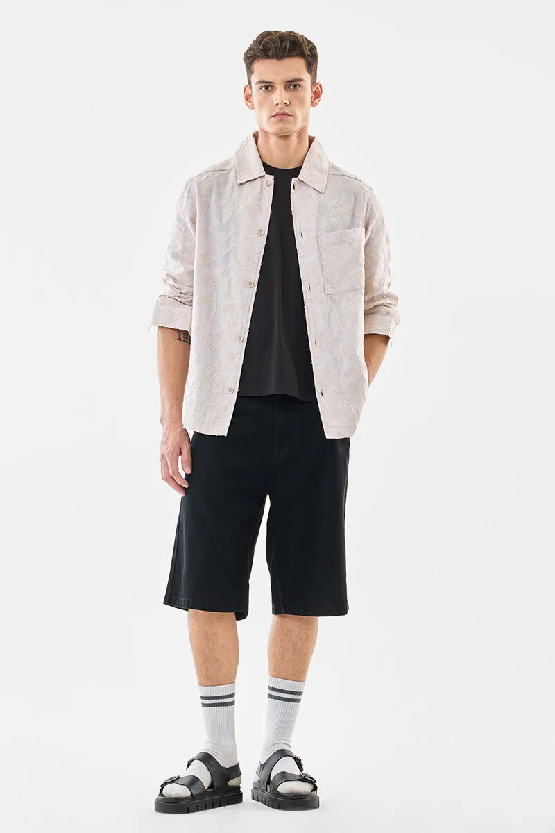 SNITCH Jacquard Relaxed Fit Overshirt