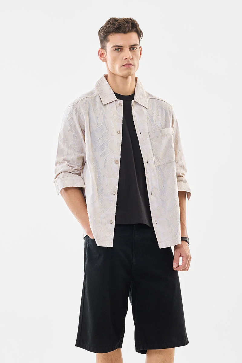 SNITCH Jacquard Relaxed Fit Overshirt