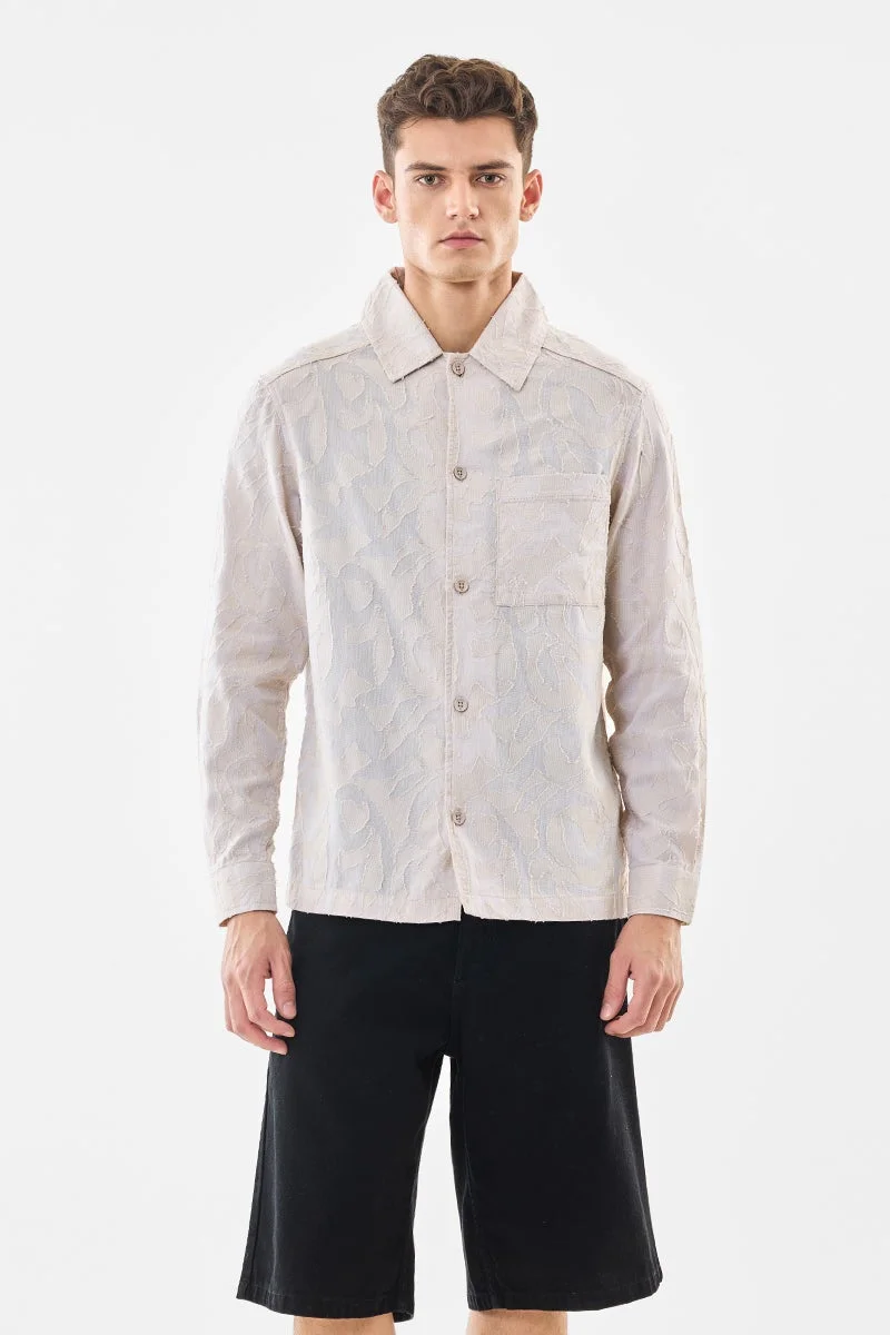 SNITCH Jacquard Relaxed Fit Overshirt