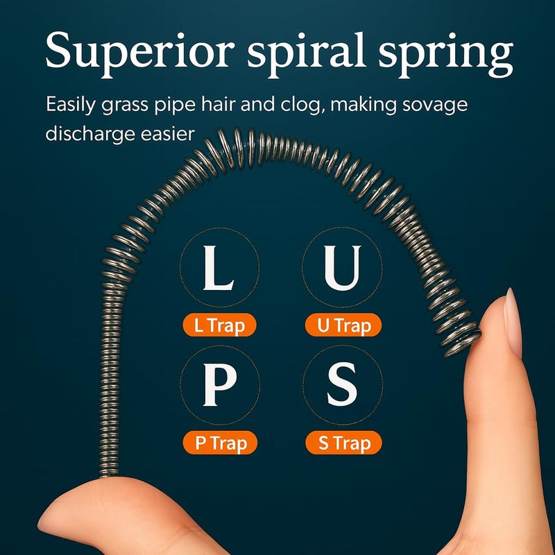 musbus 50 FT Drain Snake Hair Drain Clog Remover, Manual Or Powered, Plumbing Snake With Drill Adapte,Unclog Sink Drain Tool, Drain Auger for Toiletã€Showerã€Kitchenã€Sink, No Auto Retract Or Feed, Blue - Image 4