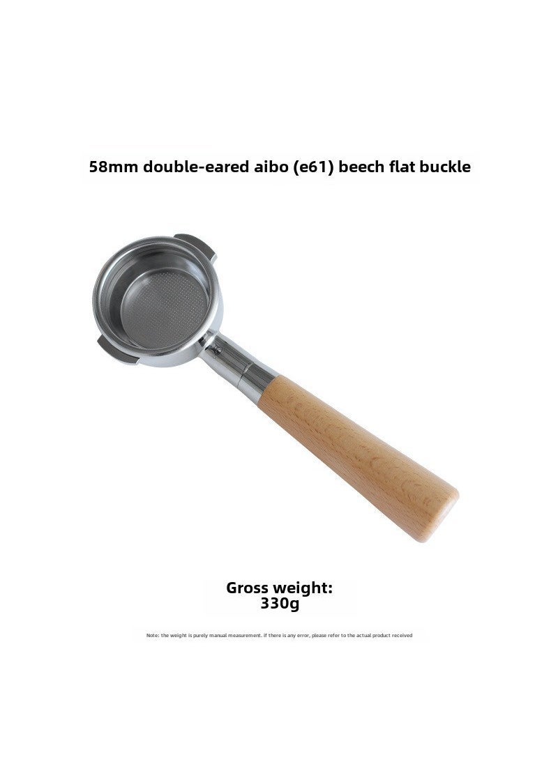 1 x 5 pcs Stainless Espresso Tamper with Solid Wood Handle Beech flat deduction 