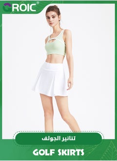 GROIC Golf Skirt, Sports Skirts, Tennis Skirt with Pockets for Women Athletic Golf Women's High Waisted Athletic Golf Sports Skirts for Running Casual, Cross Waist Workout Athletic Tennis Golf Skirts  - Image 5
