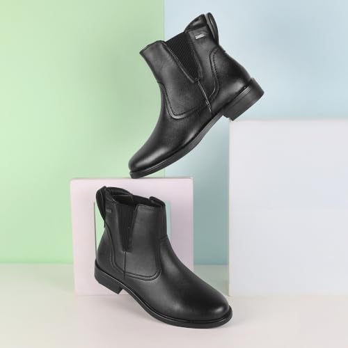 Mochi Women Black Synthetic Leather Chelsea Boot UK/6 EU/39 (31-796) - Image 2