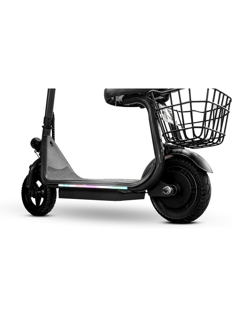 MYTOYS MT390 2025 Kids Electric Scooter With Seat Led Light On Handle And Deck, Bluetooth Speaker, Key Start,300W Brushless Motor Three Speed Modes 18km/h Electric Scooter For Kids - Image 5