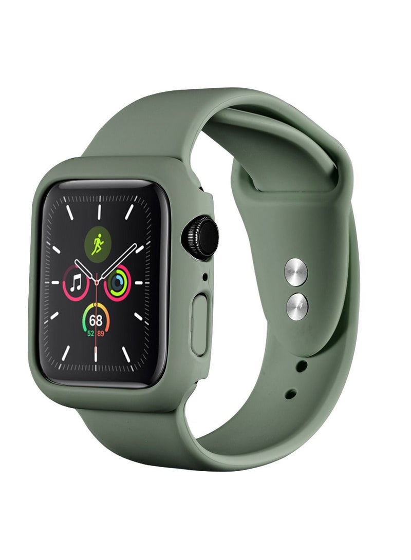 GULFLINK Silicone Watchbands 220mm Length with Protective Case Cover for Apple iWatch 7 45mm - Image 1