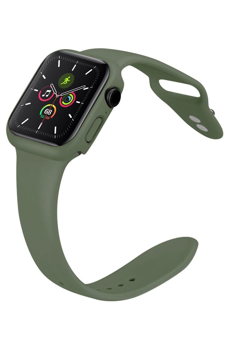GULFLINK Silicone Watchbands 220mm Length with Protective Case Cover for Apple iWatch 7 45mm - Image 3