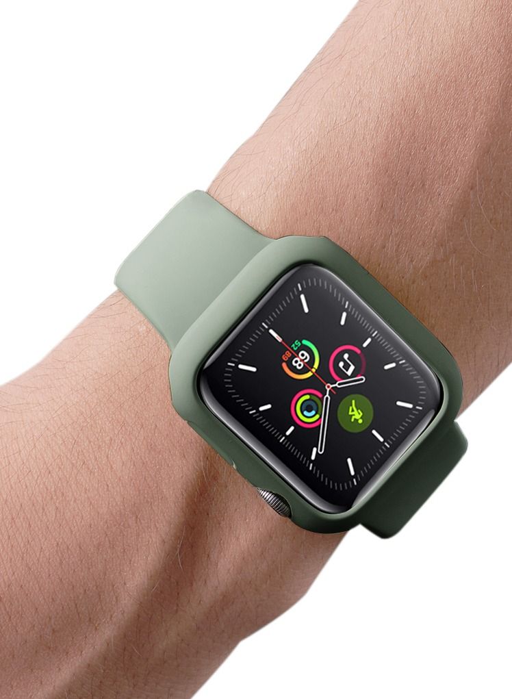 GULFLINK Silicone Watchbands 220mm Length with Protective Case Cover for Apple iWatch 7 45mm - Image 4