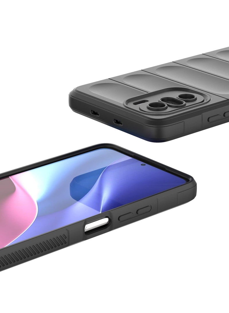 Premium Protection Back Silicone Case Compatible with Xiaomi Poco F3/Redmi K40 Magic Shield Shockproof Case with Camera Protection (Black)