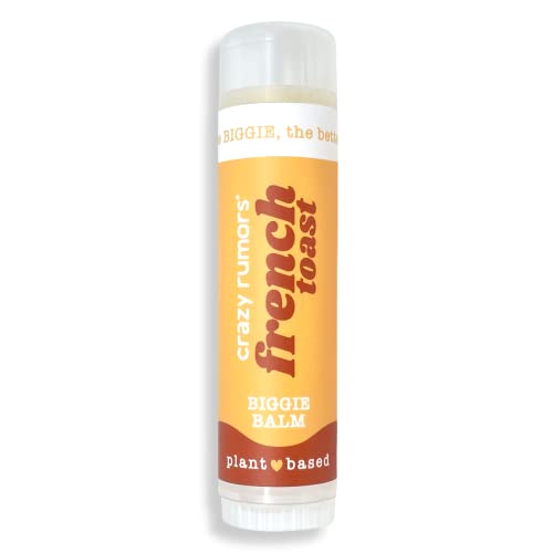 Crazy Rumors Biggie French Toast Flavored All Natural Plant Based Lip Balm to Moisturize and Nourish your Lips  French Toast tube 06 oz 4x Larger than standard 015 oz lip balm