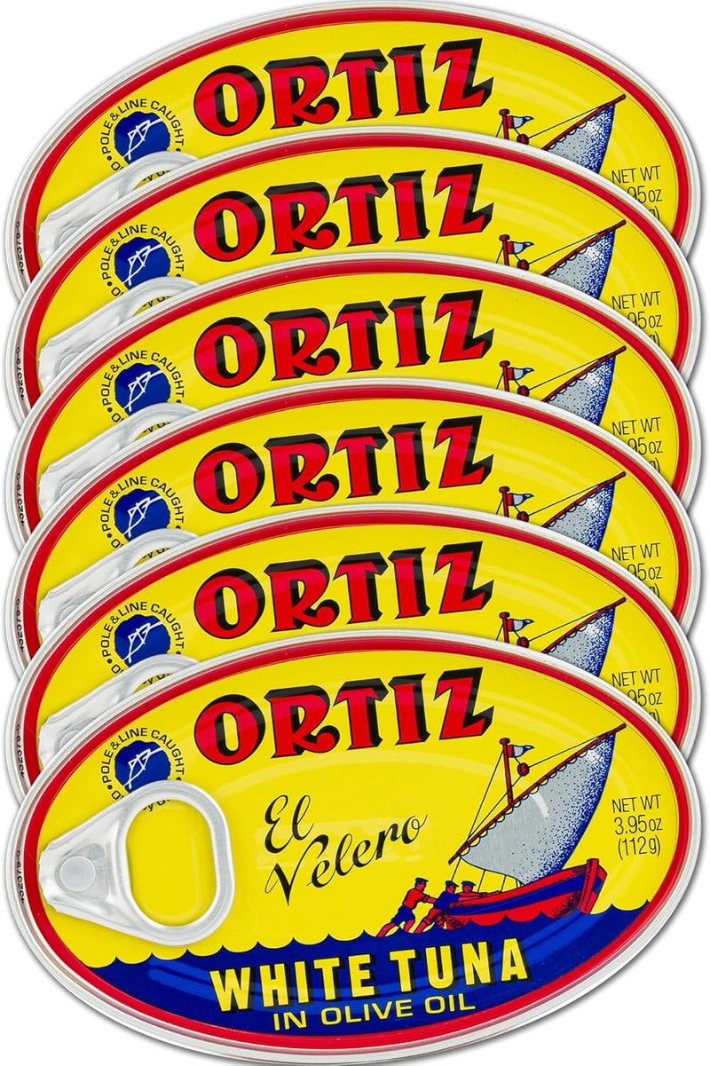 Ortiz Bonito Del Norte Tuna in Olive Oil - Pack of 6 Cans (3.95 oz each) - Kosher Certified - Image 1