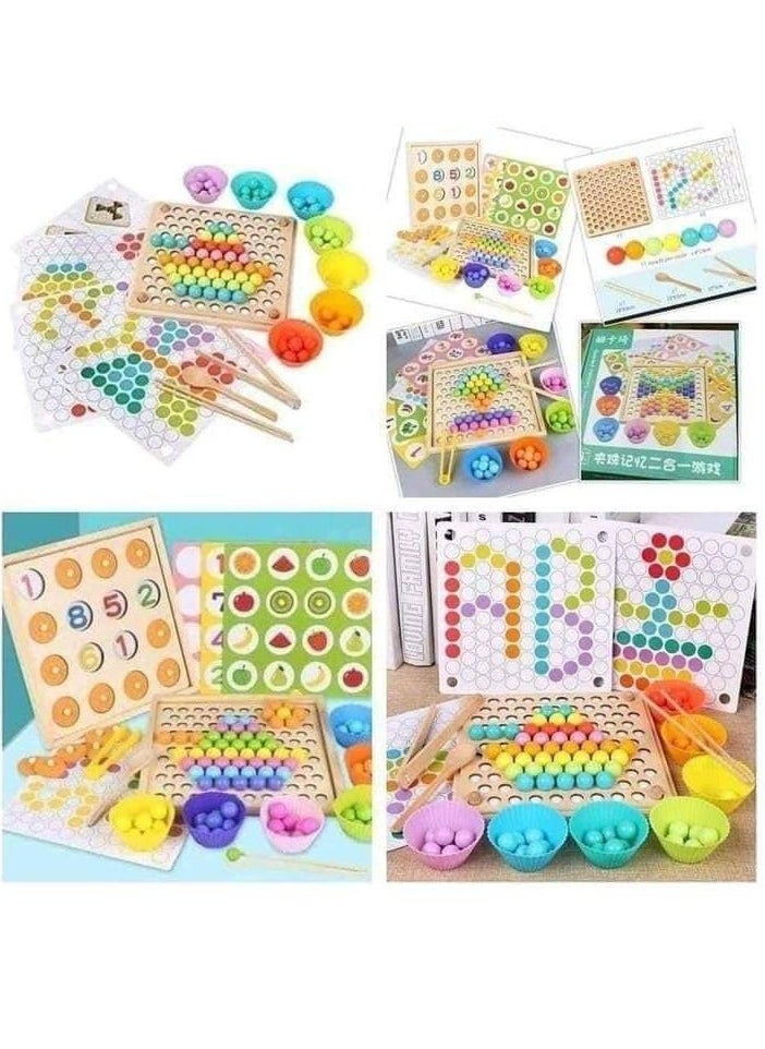 Safwa Toys Children's toy, w33-35 beads classification game with tweezers + memory from Al Safwa Toys  - Image 1