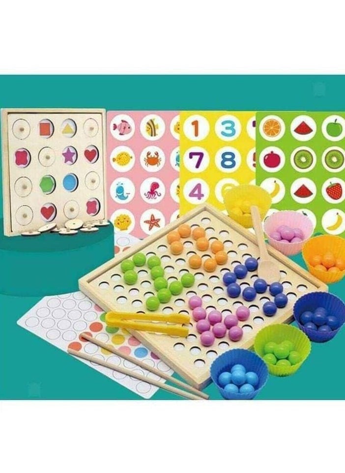 Safwa Toys Children's toy, w33-35 beads classification game with tweezers + memory from Al Safwa Toys  - Image 3