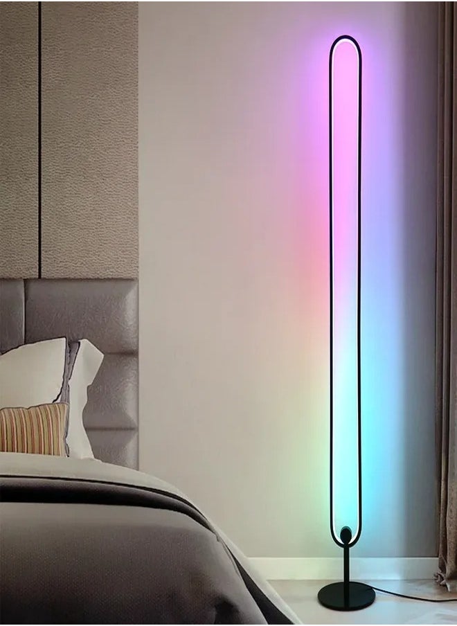 Original modern bedroom black led RGB kona floor light dimmable loft floor lamp highlight floor lamp standing  - Image 1