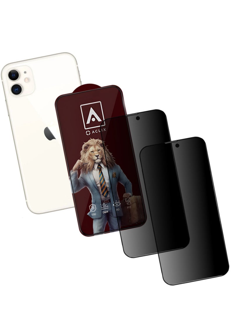 ACLIX 2 Pieces Antistatic ESD Dustproof Premium Quality High Definition Tempered Glass Screen Protector Designed For  iPhone 11 - Image 1