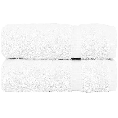 BC BARE COTTON Monogrammed Hand Towel, Personalized Gift, 16 x 30 Inches - Set of 2 - Silver Embroidered Towel - Extra Absorbent 100% Turkish Cotton- Soft Terry Finish - For Bathroom, Kitchen and Spa- Script M White - Image 4