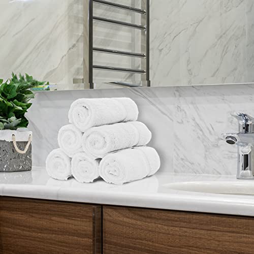 BC BARE COTTON Monogrammed Hand Towel, Personalized Gift, 16 x 30 Inches - Set of 2 - Silver Embroidered Towel - Extra Absorbent 100% Turkish Cotton- Soft Terry Finish - For Bathroom, Kitchen and Spa- Script M White - Image 5
