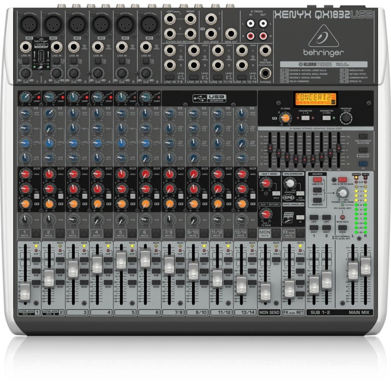 Behringer Xenyx QX1832USB Mixer with USB and Effects - 18 Channels - Image 1