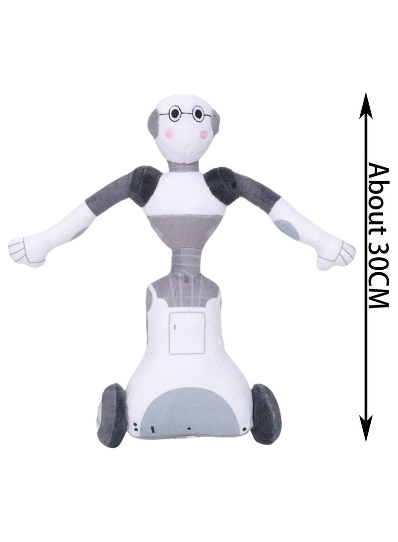 30cm White Robot Plush Toy Cute Robot Doll Plush Doll Boy Girl Birthday Gift - Image 2