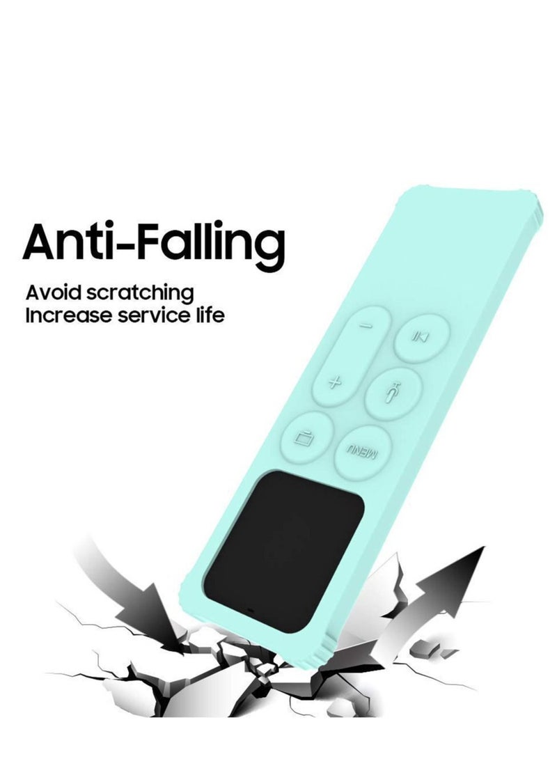 كابتن تيك جراب واقٍ ، مناسب لجهاز Apple TV4 ، غطاء واقٍ من السيليكون لجهاز التحكم عن بعد Apple TV4 ، غطاء واقٍ مضاد للسقوط ومقاوم للغبار (سماوي) - Image 4