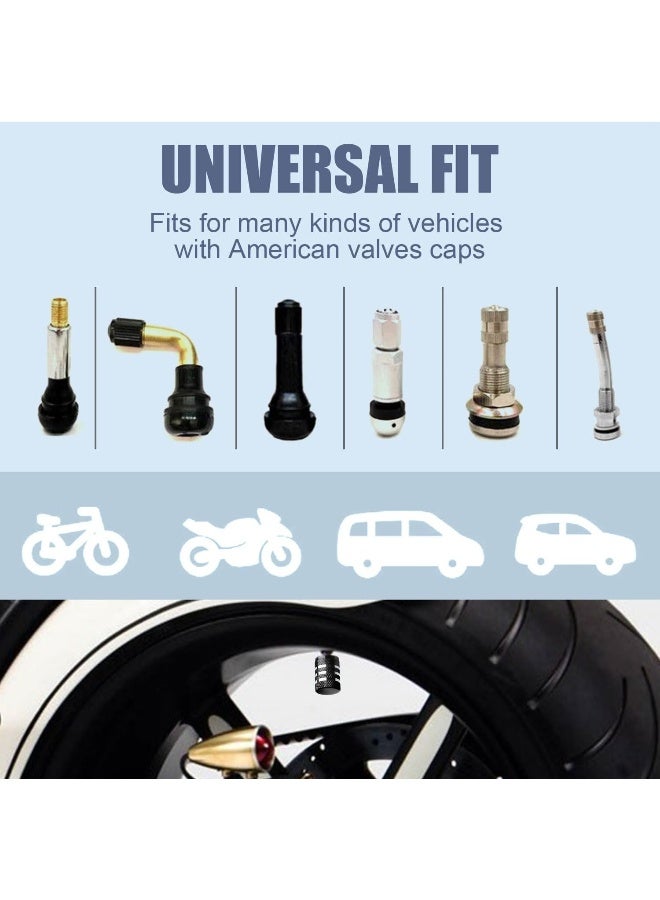 DECURCAR Tire Valve Stem Caps Cover - (5 Pack) Tire Air Cap N2 Nitrogen Metal with Plastic Liner Corrosion Resistant Leak-Proof for Car Truck Motorcycle Bike Black - Image 5