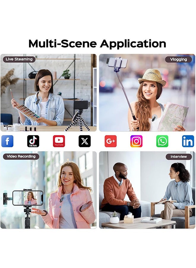 Blue zoo - Wireless Lavalier Microphone, Plug-Play Mini Mic with Noise Reduction, 2 USB-C Microphone for iPhone 15 iPad Android Phone PC and Laptop Video Recording Interview Vlogging - Image 1