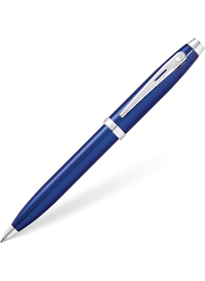 شيفر قلم حبر جاف Sheaffer Gift 100 - أزرق لامع مع حافة مطلية بالكروم  - Image 1