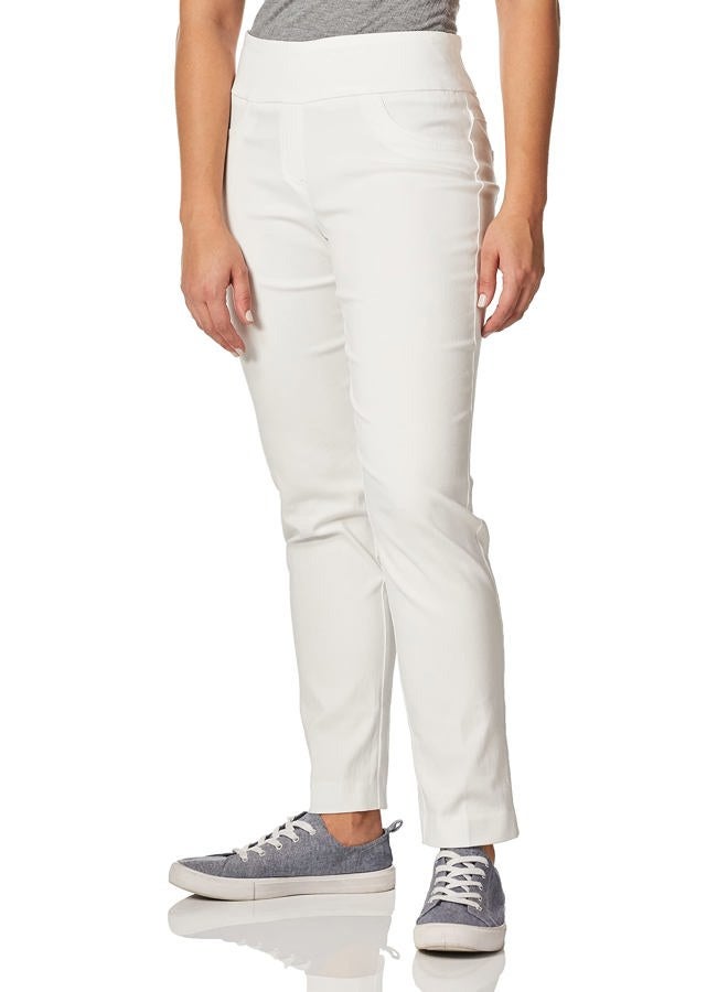 Ruby Rd. Women's Extra Stretch Petite Denim Pants, White, 16W - Image 4