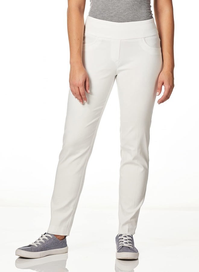 Ruby Rd. Women's Extra Stretch Petite Denim Pants, White, 16W - Image 2