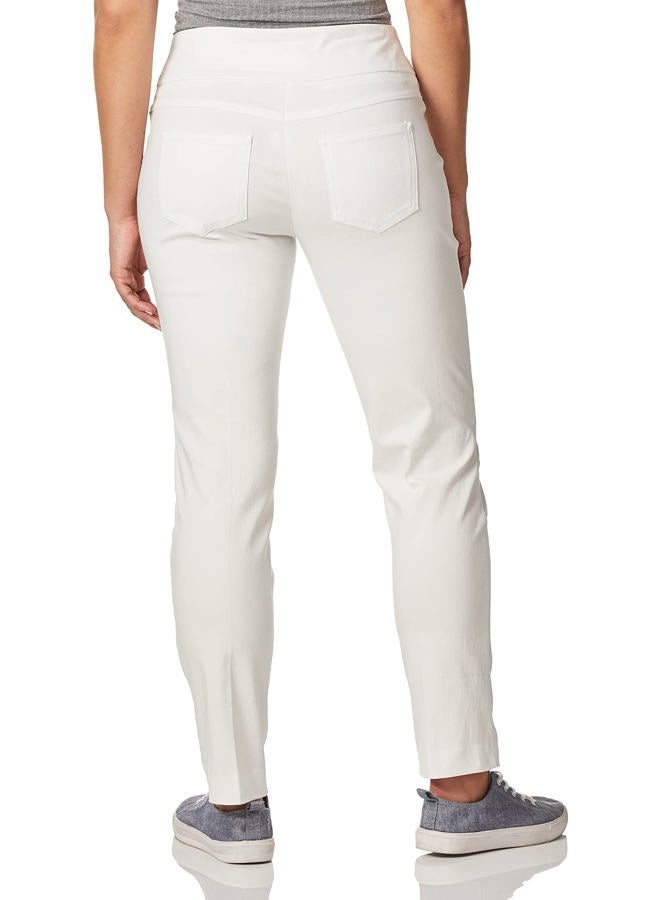 Ruby Rd. Women's Extra Stretch Petite Denim Pants, White, 16W - Image 3
