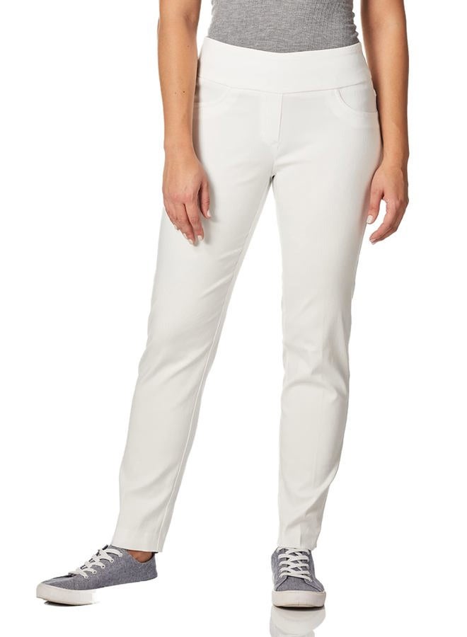 Ruby Rd. Women's Extra Stretch Petite Denim Pants, White, 16W - Image 1