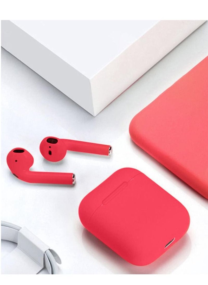 CATANES - Inpods 12 Wireless Bluetooth V5.0 Earphones TWS Touch Control Sport Earbuds with Charging Case Rose Red - Image 1