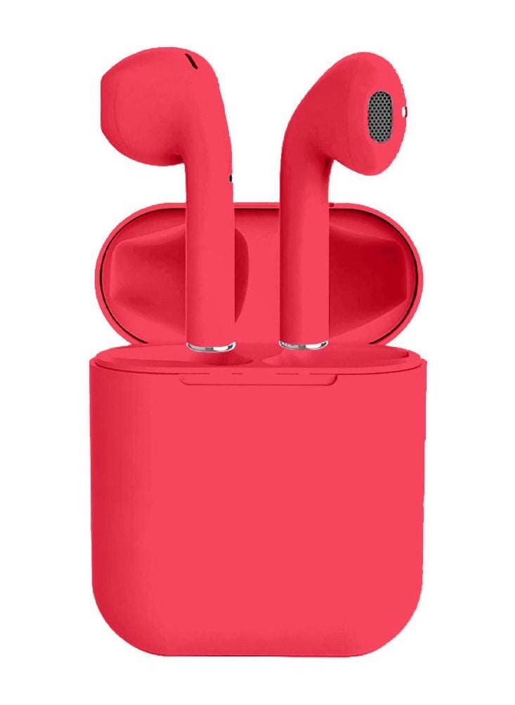 CATANES - Inpods 12 Wireless Bluetooth V5.0 Earphones TWS Touch Control Sport Earbuds with Charging Case Rose Red - Image 1