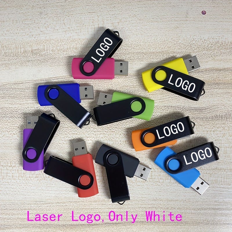 10pcs Custom Purple Laser Logo USB 2.0 Flash Drive 256MB Pen Drive USB Stick - Image 4