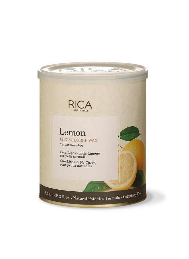 Rica Rica Lemon Liposoluble Painless Hair Removal Wax For Men & Women| Quick & Easy Tan Removal Waxing for Normal Skin| 800 ml, Pack of 1  - Image 1
