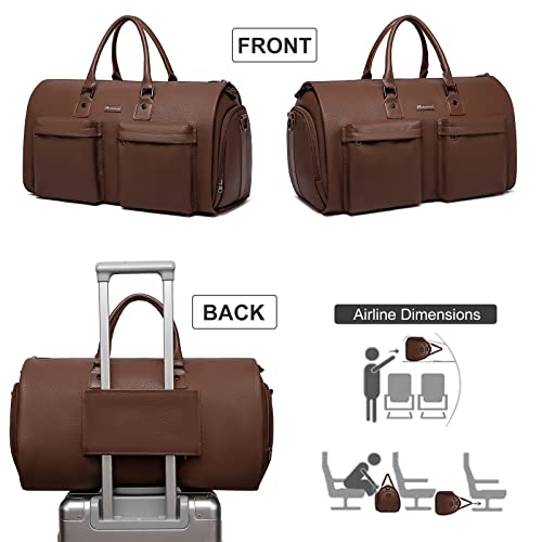 Modoker Garment Bags for Travel Carry on Duffle Bags for Airplane Weekender Suit Bags for Men Travel,2 in 1 Travel Duffel ang Garment Bags for Hanging Clothes,Black - Image 2