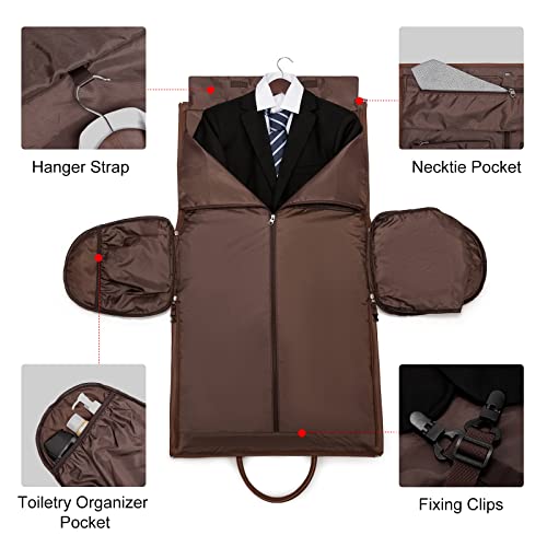 Modoker Garment Bags for Travel Carry on Duffle Bags for Airplane Weekender Suit Bags for Men Travel,2 in 1 Travel Duffel ang Garment Bags for Hanging Clothes,Black - Image 4