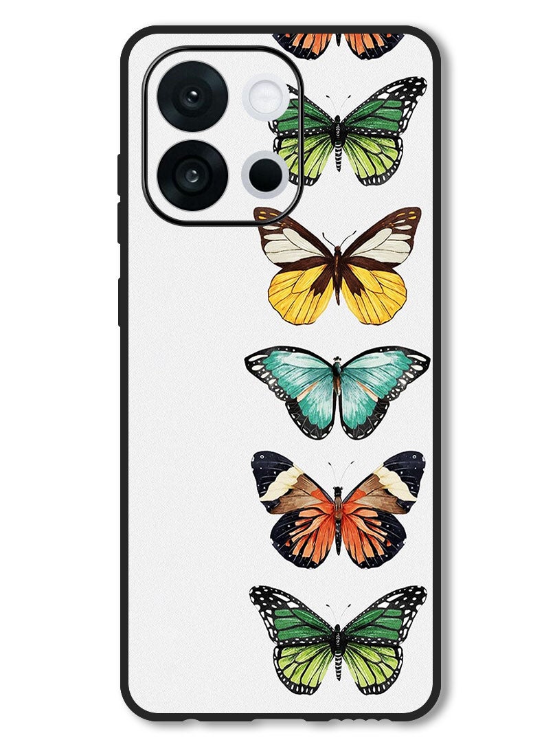 Theodor Case Compatible with OnePlus 13s 6.32 Inch Protection Shockproof Bumper Cover Butterflies - Image 1